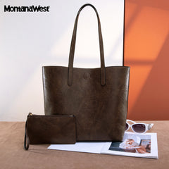 MWC-376   Montana West Carry-All Tote - Coffee