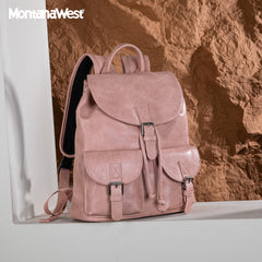 MWC-403   Montana West Buckle Backpack -Dark Pink
