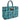 WG284D-8119 Wrangler COWBOY Dual Sided Print Canvas Wide Tote - Turquoise