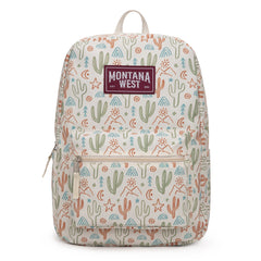 MWC-5751SBG  Montana West Dessert Cactus Print Backpack -2Pcs Set - Beige