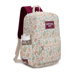 MWC-5751SBG  Montana West Dessert Cactus Print Backpack -2Pcs Set - Beige