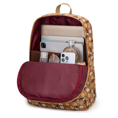MWC-5751SBR   Montana West Sunflower Longhorn Print Backpack -2Pcs Set - Brown