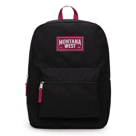 MWC-5751SPK  Montana West Bucking Cowgirl Print Backpack -2Pcs Set - Pink