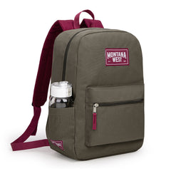 MWC-575SArmy   Montana West Solid Color Backpack -2Pcs Set -Army