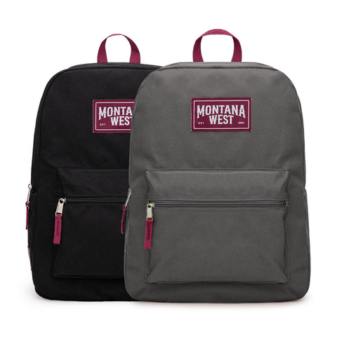 MWC-575SGY   Montana West Solid Color Backpack -2Pcs Set -Grey