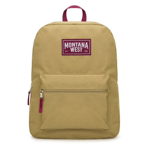 MWC-575SKH   Montana West Solid Color Backpack -2Pcs Set -Khaki
