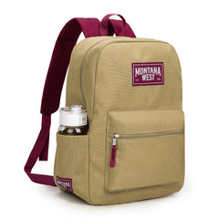 MWC-575SKH   Montana West Solid Color Backpack -2Pcs Set -Khaki