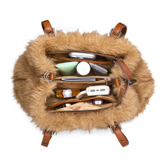 MWC-637  Montana West Plush Faux Fur Shoulder Bag/Crossbody Bag