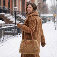 MWC-637  Montana West Plush Faux Fur Shoulder Bag/Crossbody Bag