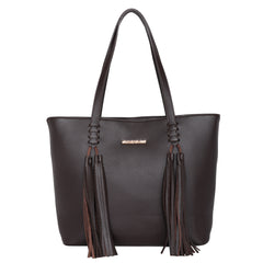 MWC-G029   Montana West  Tassel Concealed Carry Tote Bag - Coffee
