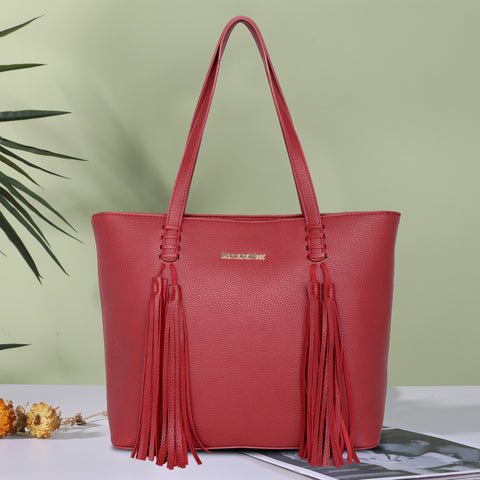 MWC-G029   Montana West  Tassel Concealed Carry Tote Bag - Red