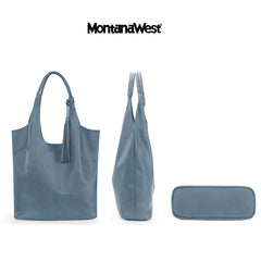 MWC2-079JN   Montana West Slouchy Hobo Bag with Pouch -Jean