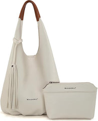 MWC2-298   Montana West Hobo Bag with Pouch - Beige