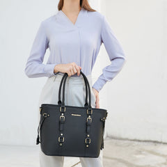 MWC3-C032W  Montana West 3PCs Set Tote/Crossbody/Wallet - Black