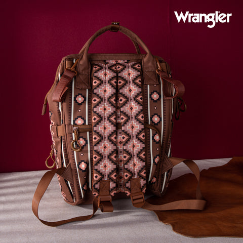 WG2204-9110 Wrangler Aztec Printed Callie Backpack- Camel