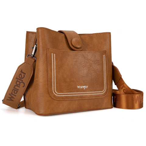 WG114-110   Wrangle Hobo Crossbody/Shoulder Bag  -Brown