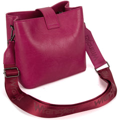 WG114-110   Wrangle Hobo Crossbody/Shoulder Bag  -Hot Pink