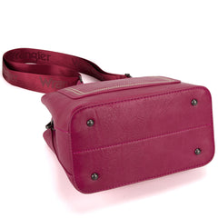 WG114-110   Wrangle Hobo Crossbody/Shoulder Bag  -Hot Pink