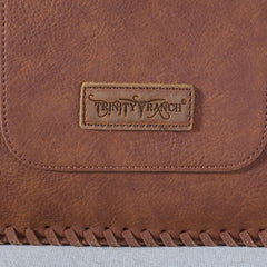 TR161G-918 Trinity Ranch Hand-Tie fringe Concealed Carry Hobo Shoulder Bag- Brown