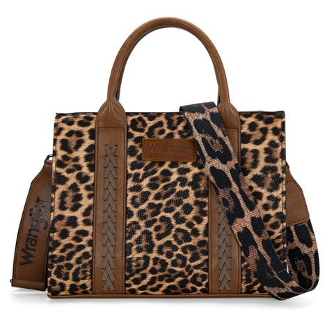 WG70-8120CLP  Wrangler Leopard Print Tote/Crossbody - Leopard