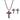 RNS-1012 Rustic Couture's Beaded Necklace Silver Turquoise Stone Cross Pendant Necklace Earring Set