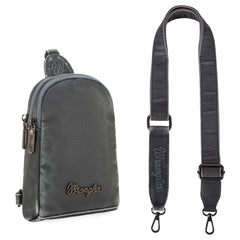 WG87-824 Wrangler Sling Bag/Crossbody/Chest Bag - Pewter