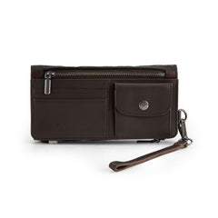 MWL-4206 Montana West Genuine Leather Tooled Bi-Fold Wallet with Detachable Zippered Pocket