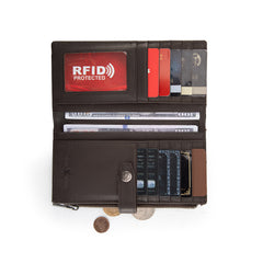 MWL-4210 Montana West Genuine Leather Floral Tooled  Bi-Fold Wallet