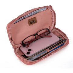 LEE49-005  LEE Quilted Puffer Wristlet/Crossbody Bag