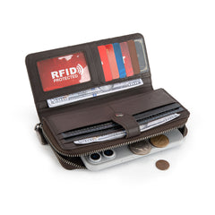 MWL-4202 Montana West Genuine Leather Bi-Fold RFID Protected Wallet