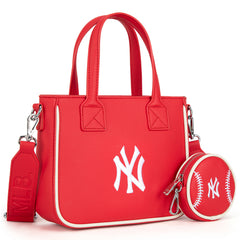 MLB-NY103  MLB  New York Yankees Team Tote/Crossbody with Baseball Coin Pouch