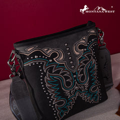 MW1253G-9360  Montana West Embroidered Collection Concealed Carry Crossbody