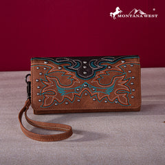 MW1253-W002 Montana West Embroidered Collection Wallet