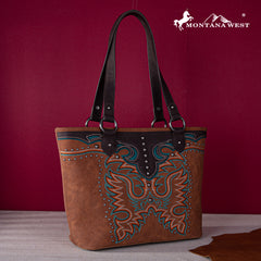 MW1253G-8317  Montana West Embroidered Collection Concealed Carry Tote