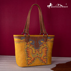 MW1253G-8317  Montana West Embroidered Collection Concealed Carry Tote