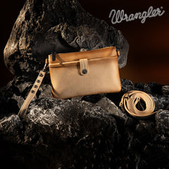 WG86-181 Wrangler Clutch/ Wristlet Crossbody Bag Collection- Tan