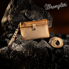 WG86-181 Wrangler Clutch/ Wristlet Crossbody Bag Collection- Tan