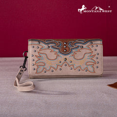 MW1253-W002 Montana West Embroidered Collection Wallet