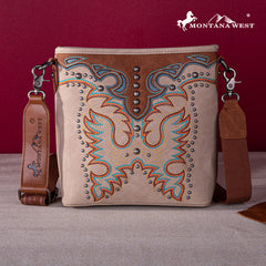 MW1253G-9360  Montana West Embroidered Collection Concealed Carry Crossbody