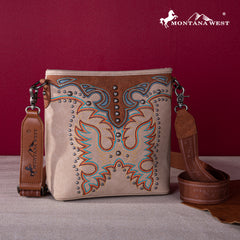 MW1253G-9360  Montana West Embroidered Collection Concealed Carry Crossbody