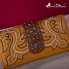 MW1247-W018  Montana West Embroidered Collection Wallet