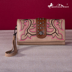 MW1247-W018  Montana West Embroidered Collection Wallet