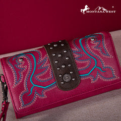 MW1247-W018  Montana West Embroidered Collection Wallet