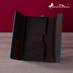 MW1247-W018  Montana West Embroidered Collection Wallet