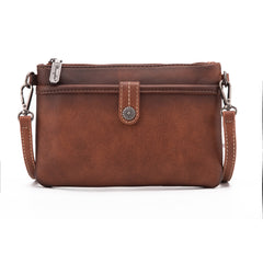 WG86-181 Wrangler Clutch/ Wristlet Crossbody Bag Collection -Brown
