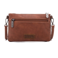WG86-181 Wrangler Clutch/ Wristlet Crossbody Bag Collection -Brown