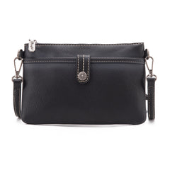 WG86-181 Wrangler Clutch/ Wristlet Crossbody Bag Collection - Black-Black