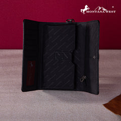 MW1247-W018  Montana West Embroidered Collection Wallet