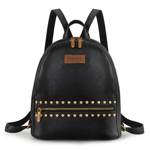 WG81-91101  Wrangler Studded  Backpack -Black