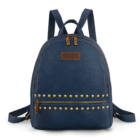WG81-91101  Wrangler Studded  Backpack - Navy